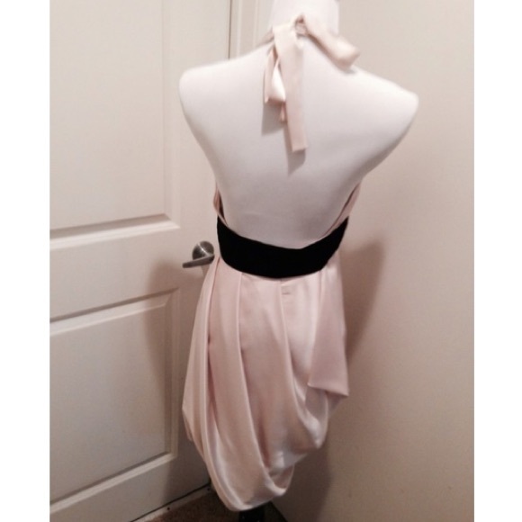 BCBG Cream and Black Halter Dress. - Picture 2 of 8